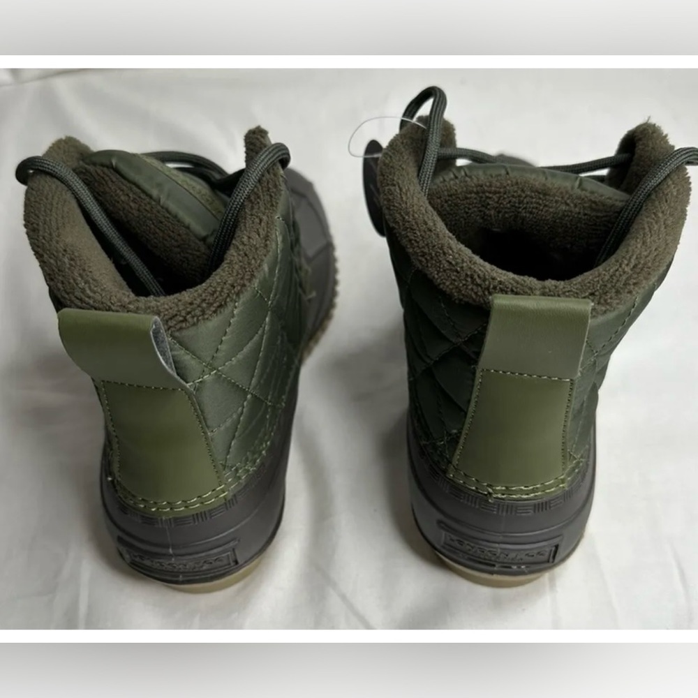 London Fog Winley Women's Water-Resistant Olive Nylon / BRO Cognac Duck Size 9m - Picture 5 of 8